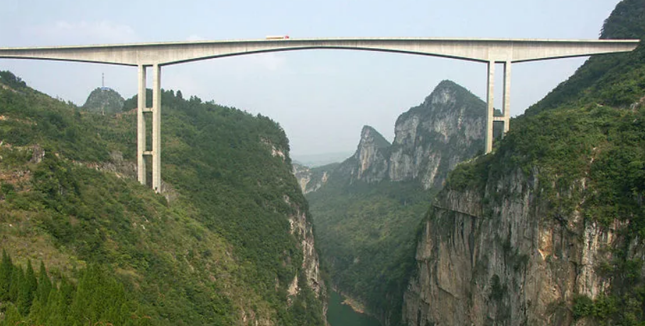 六广河大桥侧面
